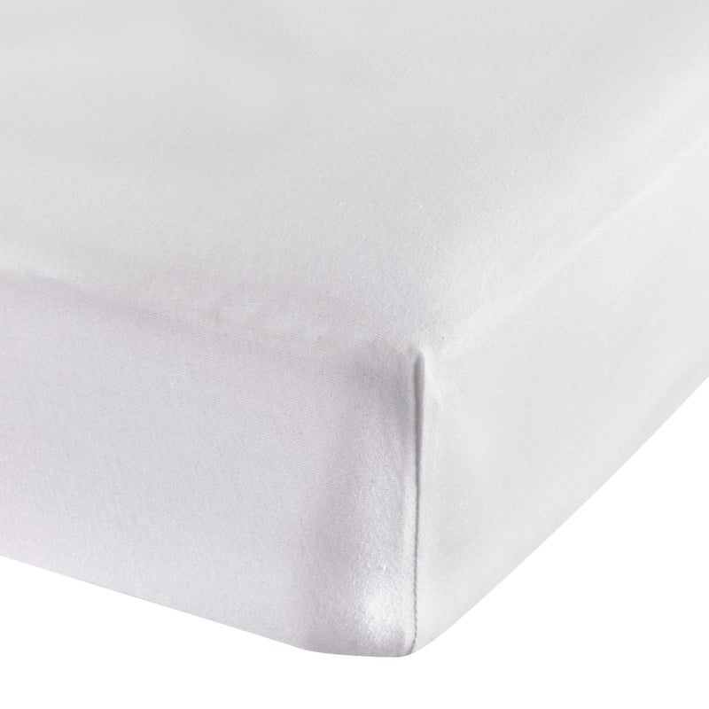 Abstract Cotton Crib Sheets - Fitted Crib Sheet for Standard Crib Mattress - Ultra Soft Crib Sheets for Boys Girls Baby - Universal - Snug Fitted - Cotton - 28"x52" (Solid White) - Image 1